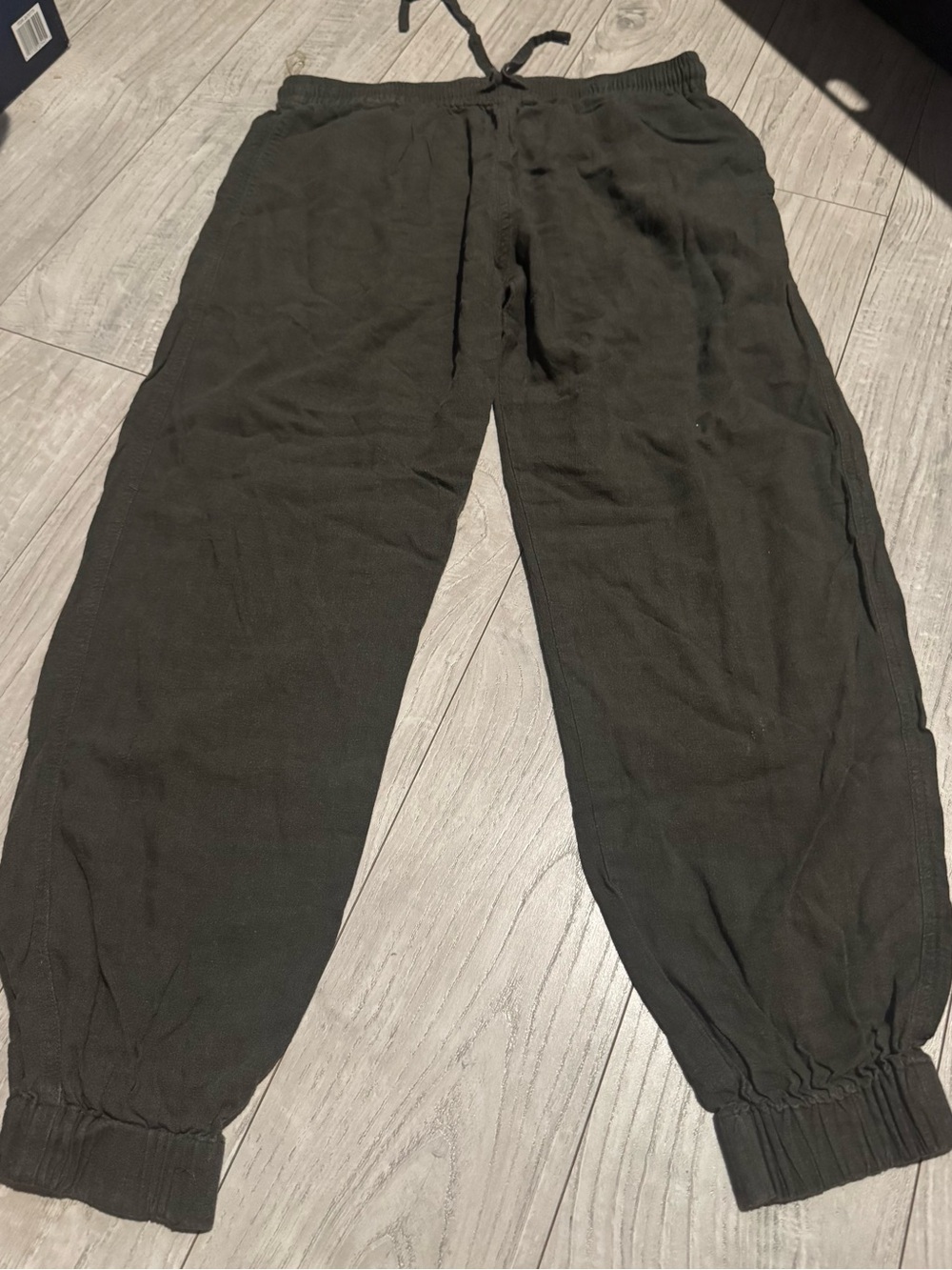 Men's Black Drawstring Jogger Pants